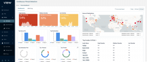Sample Continuous Threat Detection dashboard from View Secure Edge